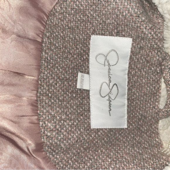 JESSICA SIMPSON FAUX FUR COLLAR COAT - Picture 10 of 10